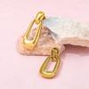 Серьга-кольцо Fenny 18K Позолоченная, Не тускнеющая, Модная, Массивная, Геометрическая, U-образная, Снимающееся кольцо, Тренд для женщин, Женские украшения