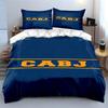 Yellow CABJ text stripe. Bedding sets Duvet cover sets Duvet covers Pillowcases(1*Duvet Cover 2*Pillowcases without duvet insert)