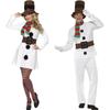 Christmas Snowman Cosplay Costume Xmas Adults Couples Fancy Dress Up Outfit Set