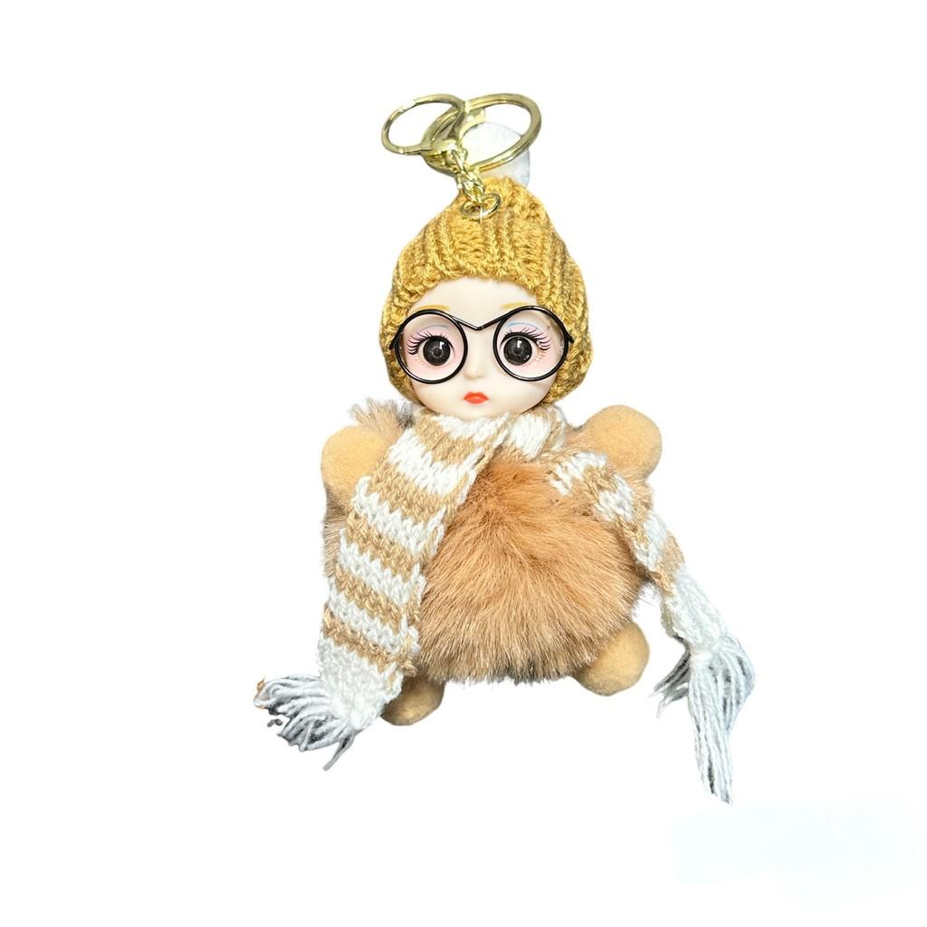 Большая Веселая Плюшевая Кукла-Глаз Брелок Красочные Шарфы Уникальный Аксессуар для Сумок и Ключей