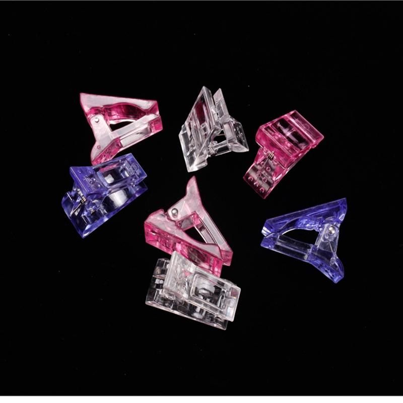 Прозрачный пластиковый зажим для типсов для быстрого наращивания и удлинения УФ-гелем - Инструмент для DIY маникюра