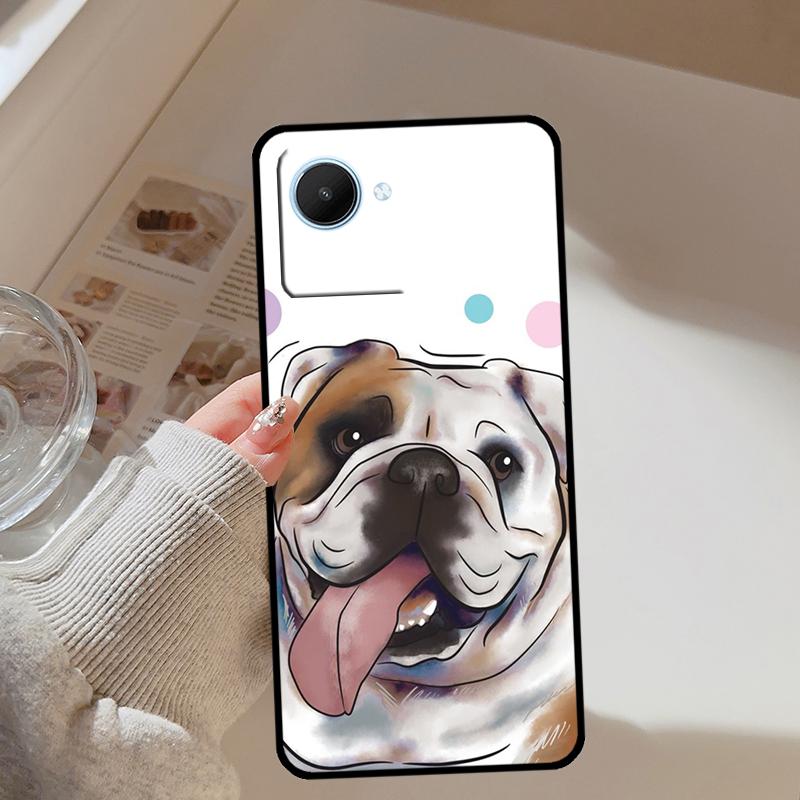 British Bulldog For Realme GT 7 Pro 5 GT 6 6T C67 C61 C55 C53 C51 C21Y C25S C75 10 11 12 13 14 Pro Plus Case