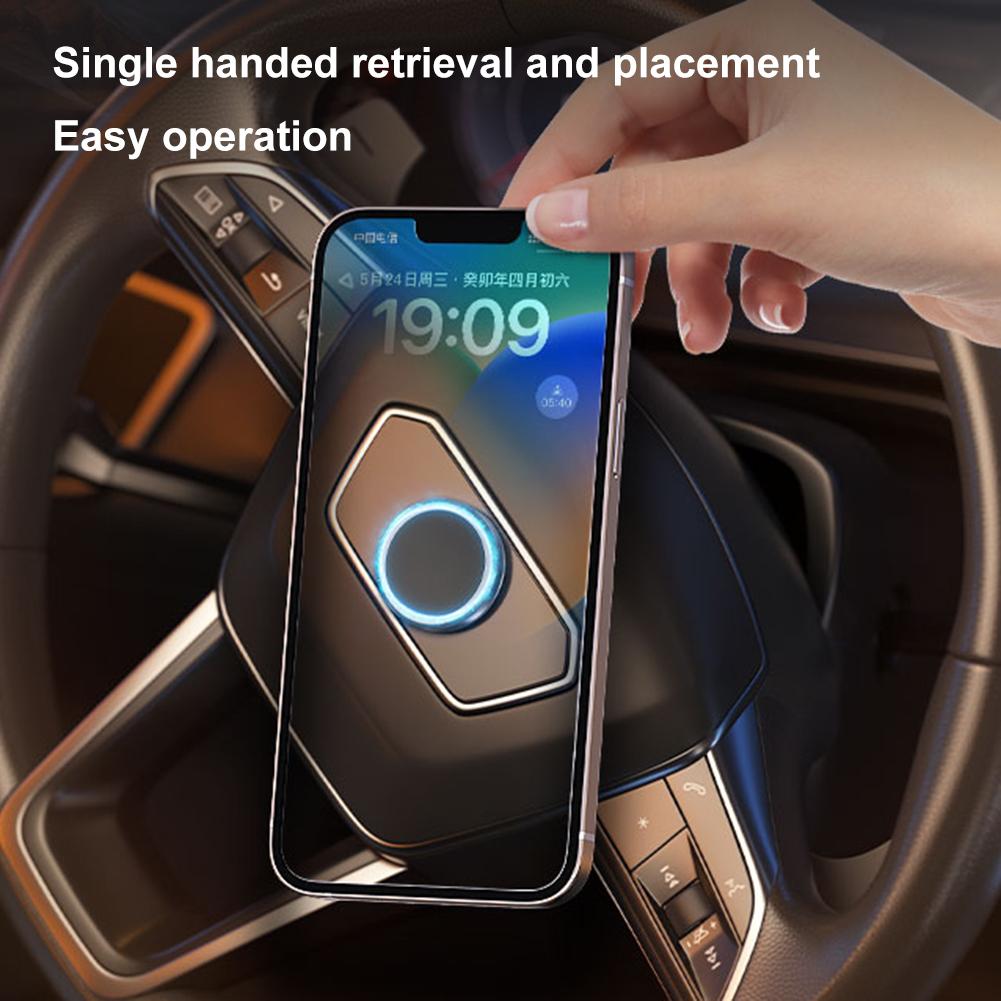 Car Smartphone Stand 360° Rotation Magnetic Steering Wheel Phone Holder Stand Strong Magnet Universal for iPhone Samsung Xiaomi