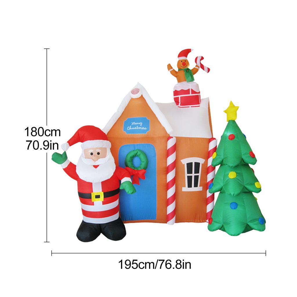 Надувная рождественская елка Санта-Клауса, освещение и газовая модель, рождественские украшения