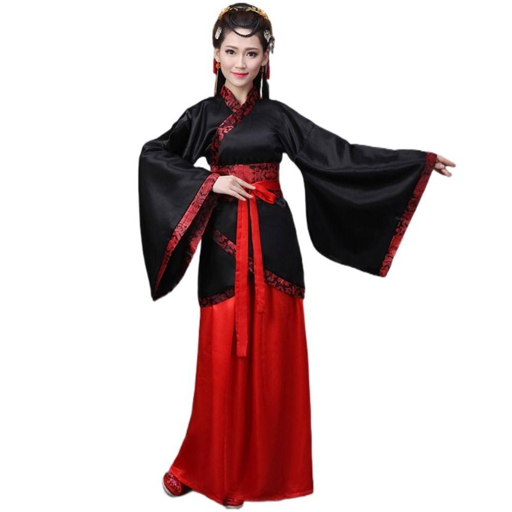 Лоскутное длинное платье ханьфу с длинными рукавами китайские традиционные костюмы китайский костюм Тан косплей