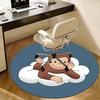 Curious George,Cloud Chair mat Round Rug Office carpet, Non slip, Suitable for Living Rooms, Bedrooms decor.1205150a