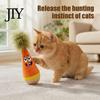 Kitten Safe Toy Wobble Cat Toy, Wooden Base Plush Self-Righting Interactive Anxiety Relief Feather for Indoor Cats Kittens Batting Kicking Silent Play