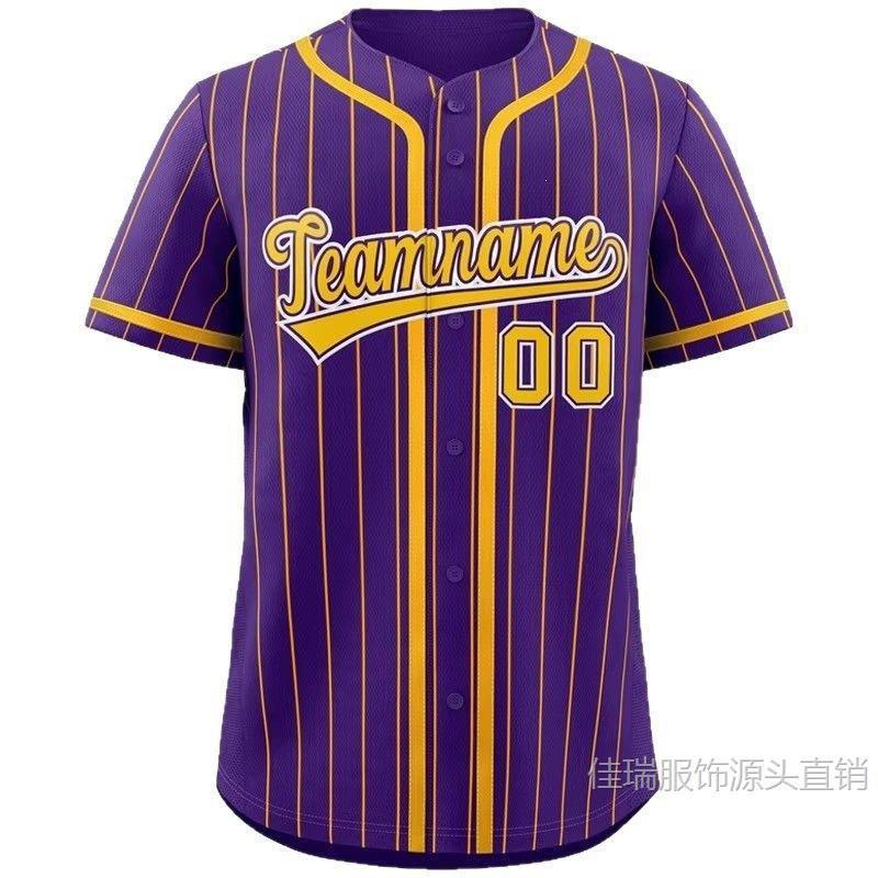 Mens Custom Printed Baseball Jersey Sportswear Loose Fit V-Neck Short Sleeve Athletic Top