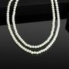 Double Line White Pearl Necklace
