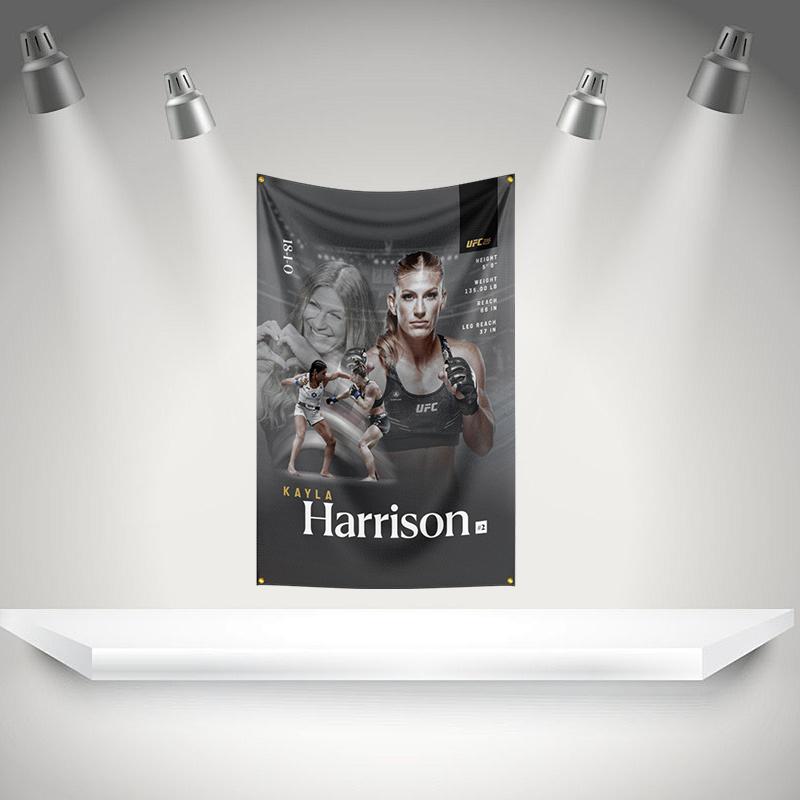 Kkayla Harrisons Flag Boxer Banner 3x5ft With Brass Grommets Hd Printing Tapestry Exhibition Boxer Sports Fans Garage Decor