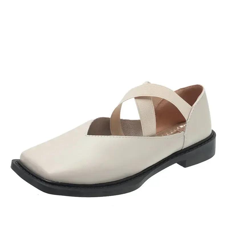 Модные балетки Мэри Джейн Зеленый Натуральная кожа Повседневная женская обувь Квадратный носок Японский стиль Лолита Женская обувь Готическая мода