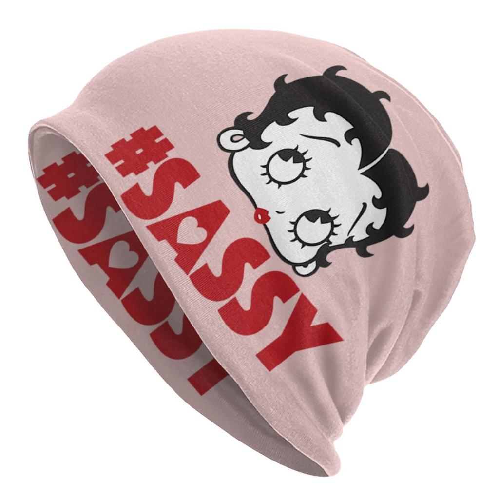 Шапка-бини с коллажем Mrs Boop, зимняя теплая женская классическая шапка-бини Betty с героями мультфильмов, кепка