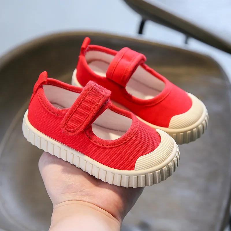 New Spring Non-leather Casual Shoes for Girls Flat Heel Children Canvas Shoes Toddler Girl Sneaker School Footwear H02231