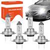 OQSNCV Подходит для Hyundai Sonata 2011 2012 2013 2014 Галогеновые лампы фар, Комплект сменных ламп фар H7 дальний свет + H7 ближний свет, Упаковка из 4 штук