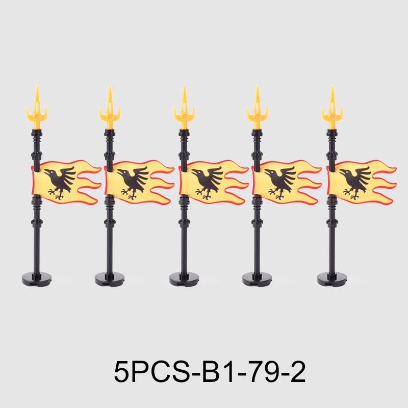 Средневековые военные флаги, серия «Военный замок», рыцарь, солдат, воин, аксессуары, строительные блоки, Древний Священный Рим, кирпичики, игрушки, подарки.