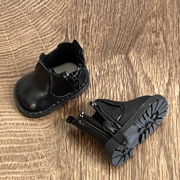 Lemonnui 20cm Plush Toy, Plush Clothes, Side Gore Boots, Shoes, Cosplay, Dress Up, Classic, Cotton Doll, Black