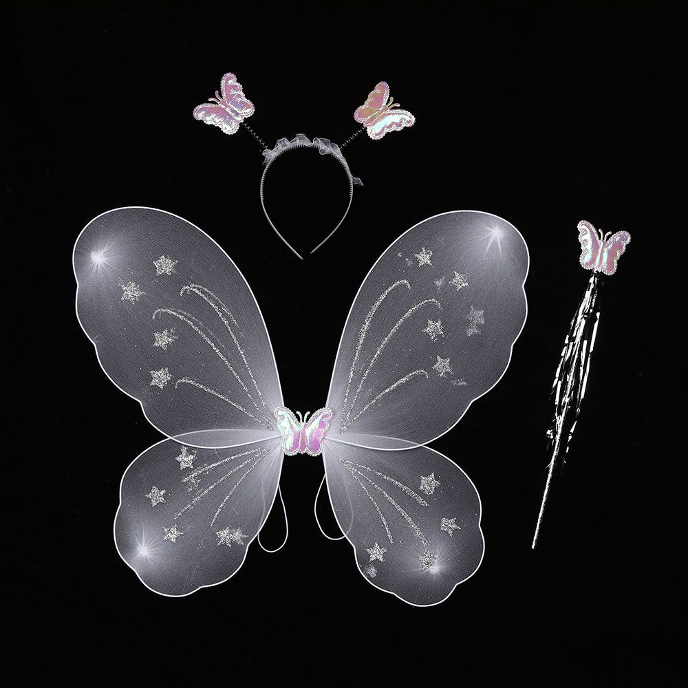 Cosplay Ladies Party Decor Butterfly Wings Princess Hair Hoop Fancy Dress Set Fairy Wand