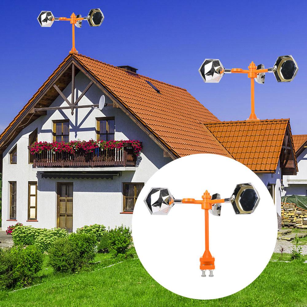 Voice Bird Repellent Solar Reflective Bird Repeller Wind Power Birds Repeller 360° Driving Device for Outdoor Garden Birds Control Scarer