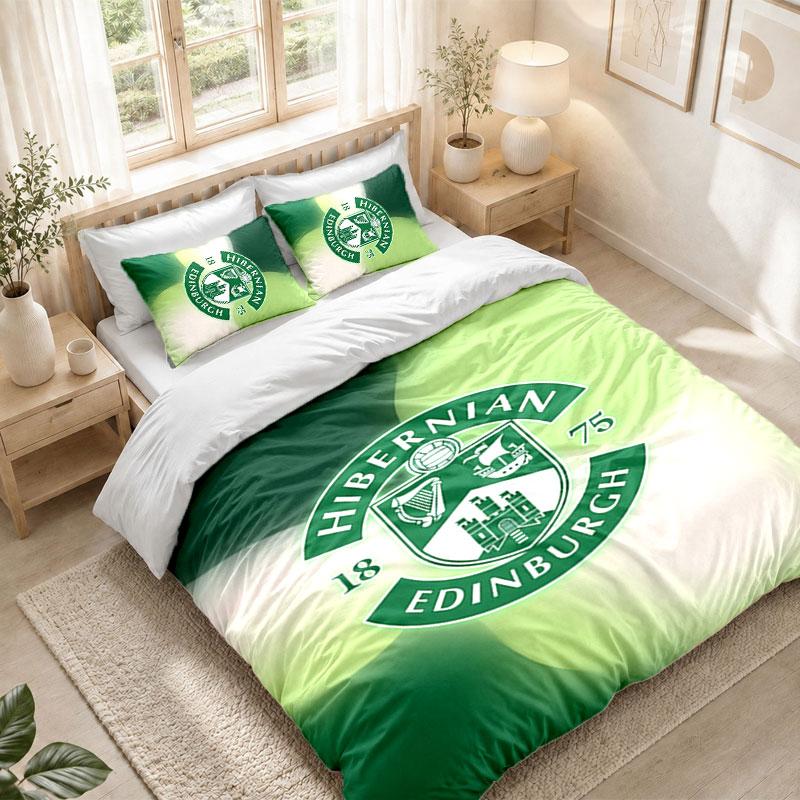 Комплект постельного белья 1 пододеяльник 2 наволочки Принт Hibernian FC Спальня Домашний декор