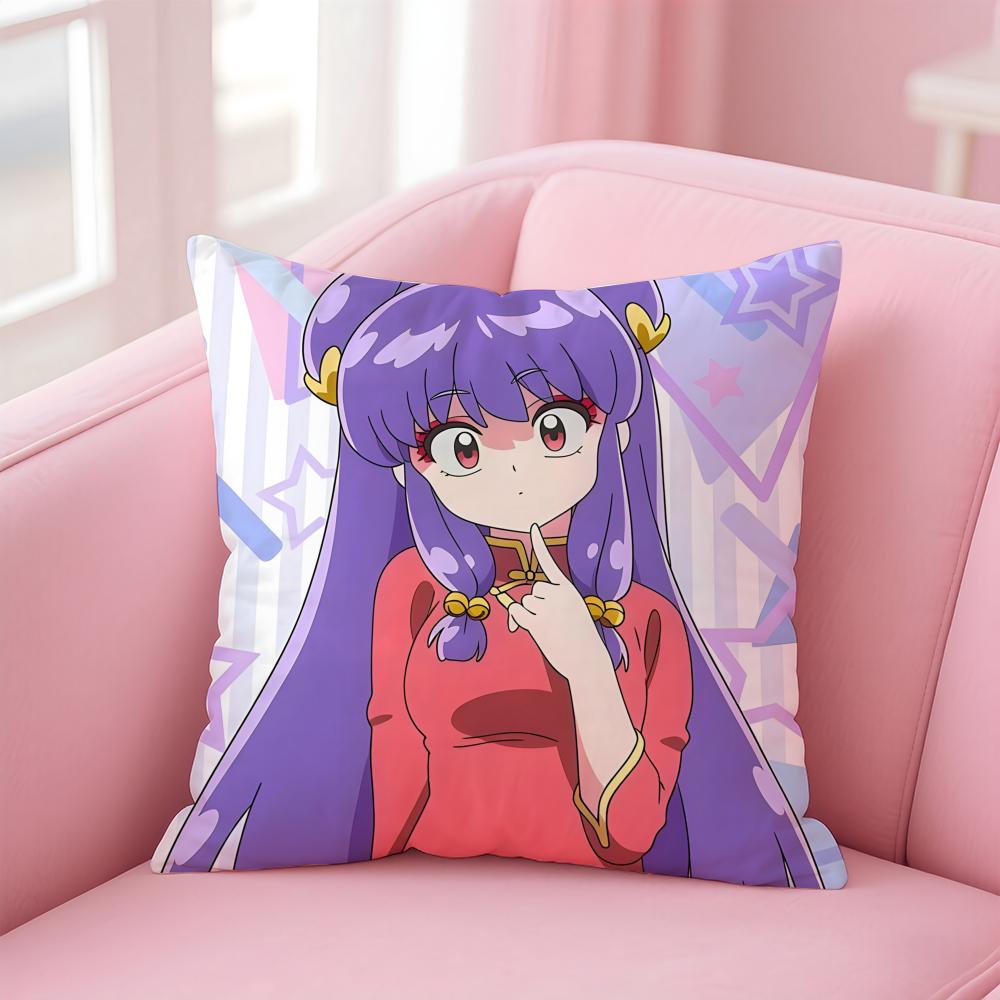 Anime Funny RRRanma Cushion Cover Pillow Case Soft Skin Friendly Fabric Comfort Concealed Zipper