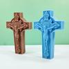 3D Virgin Candle Silicone Mold Cross Resin Molds DIY Aromatherapy Candle Making Gypsum Mold for Religious Enthusiasts