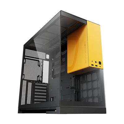GEOMETRIC FUTURE Mid-Tower Корпус для ПК Модель 5 Черный, Панель из закаленного стекла, Безстоечная конструкция, Совместимость с видеокартами серии RTX 40, Совместимость с радиатором 420 мм,