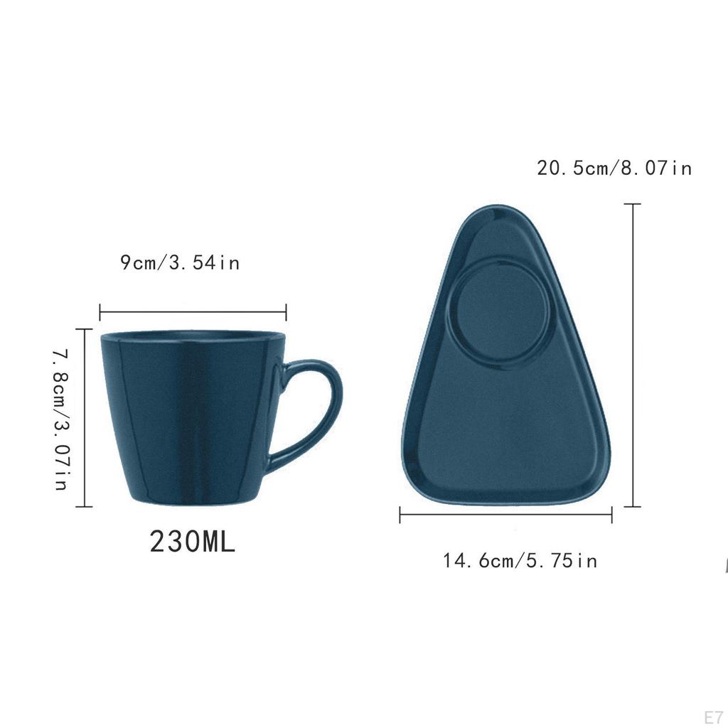Керамическая кружка для кофе, набор, чашка для капучино с блюдцем и ложкой, новинка для сока, хлопья