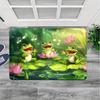 VIKAMA Cartoon Singing Frogs Printed Rug Gaming Room Mat Bathroom Rug Kitchen Mat Living Room & Bedroom Rug Home Decor