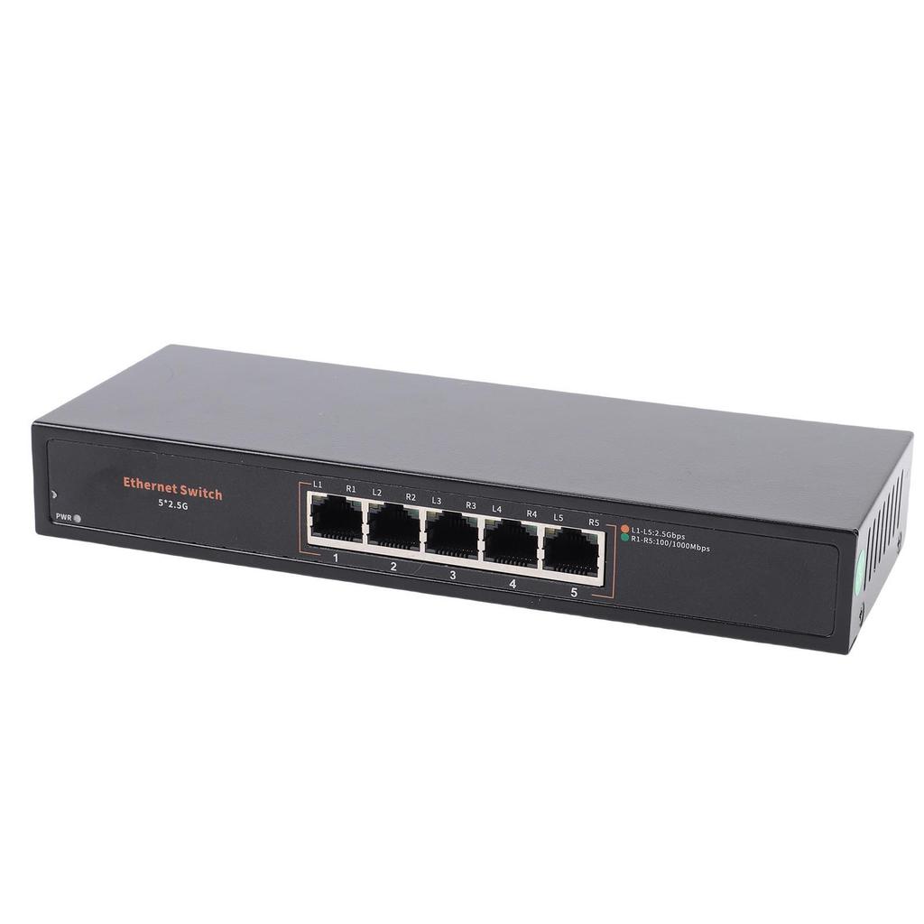Ethernet-коммутатор 5 портов скорость 2,5 Гбит/с настольный настенный промышленный Ethernet-сплиттер сетевой хаб вилка США