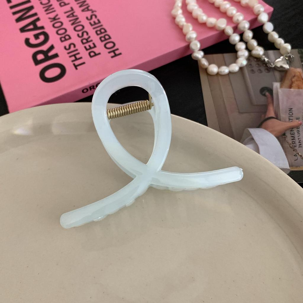 Синяя летняя заколка для волос Shark - простой, свежий стиль бежевый аксессуар