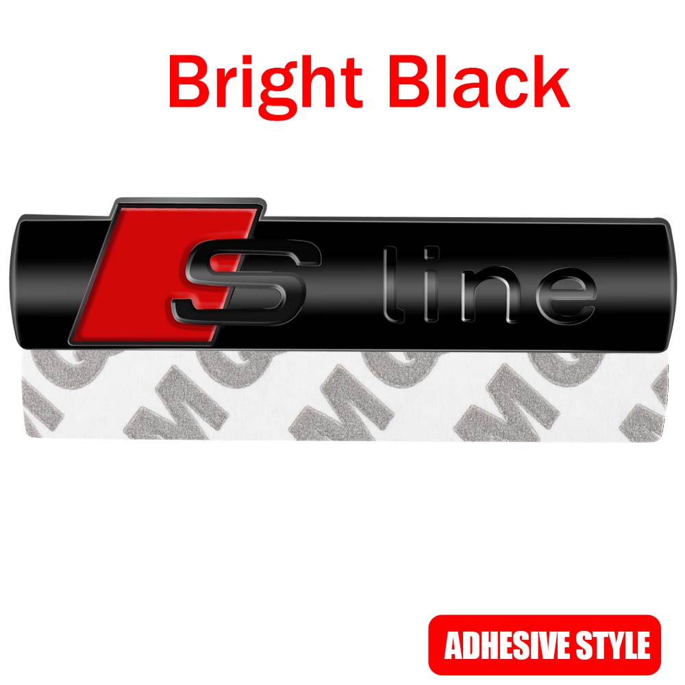 3D SLINE Emblem Car Body Trunk Sticker Auto Decoration Accessories For Audi S Q7 A1 A7 Q3 8L TT Mk2 C5 A5 A3 A4 B8 8P 8V A6 C7