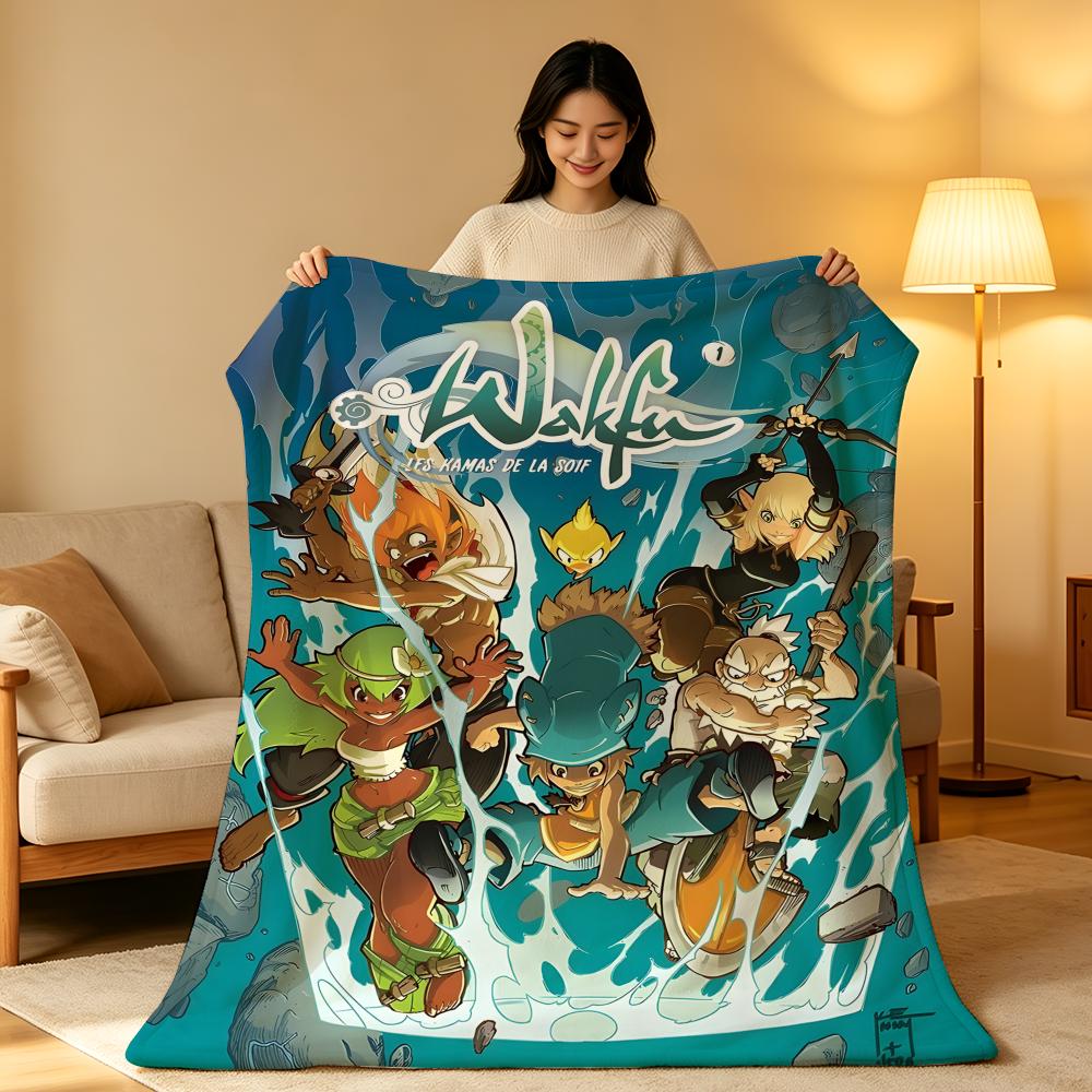 Игра D-Dofus A-And W-Wakfu Бросок Плед из высокоплотного короткого плюша Мягкий, приятный для кожи Для дивана, дневного сна, помещения с кондиционером
