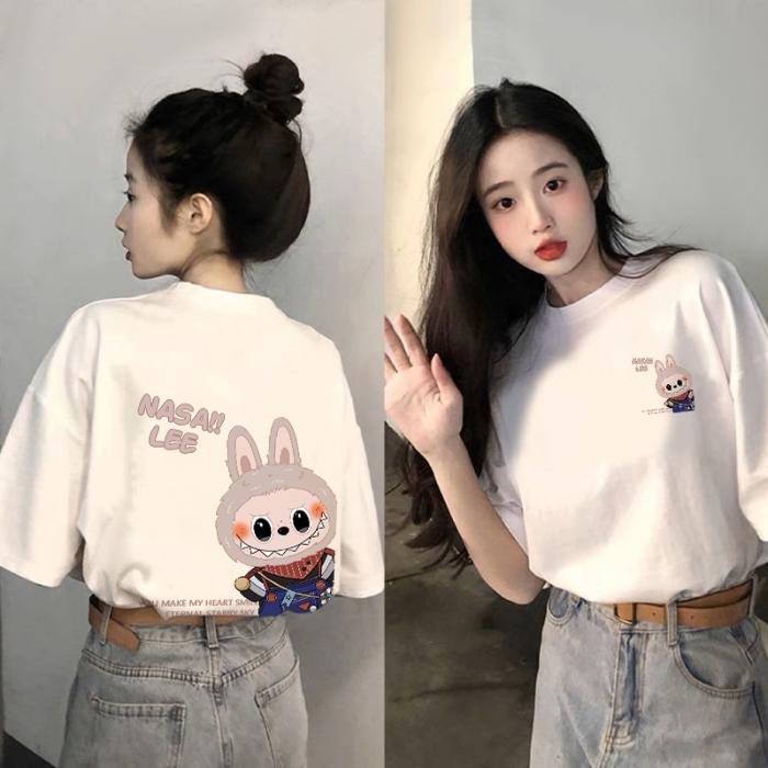 Summer's New Stylish and Youthful T-shirt for Women A Trendy Large-sized Short-sleeved Cute and Loose Top