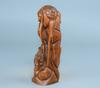 Chinese Antique Boxwood Carving Exquisite Lion Statue Collection Figurines Decor