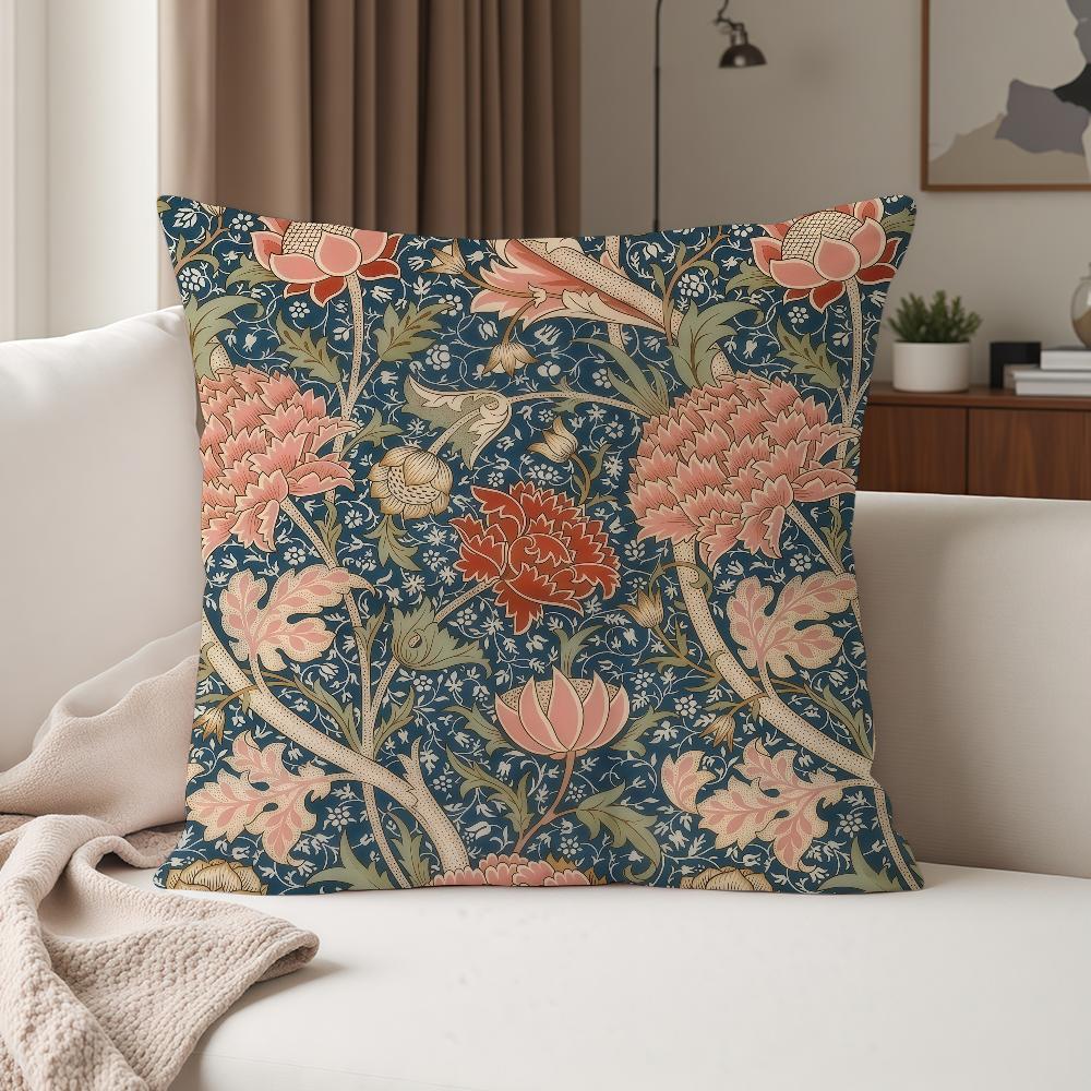Retro Art Wwilliam Mmorris Pillow Case Suitable For Bedrooms Living Rooms Cars Home Decoration