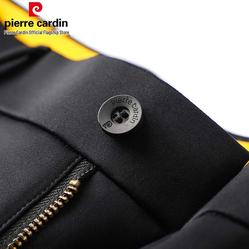 Pierre Cardin Мужские плотные эластичные прямые брюки из смеси шелка-туссанти с защитой от морщин