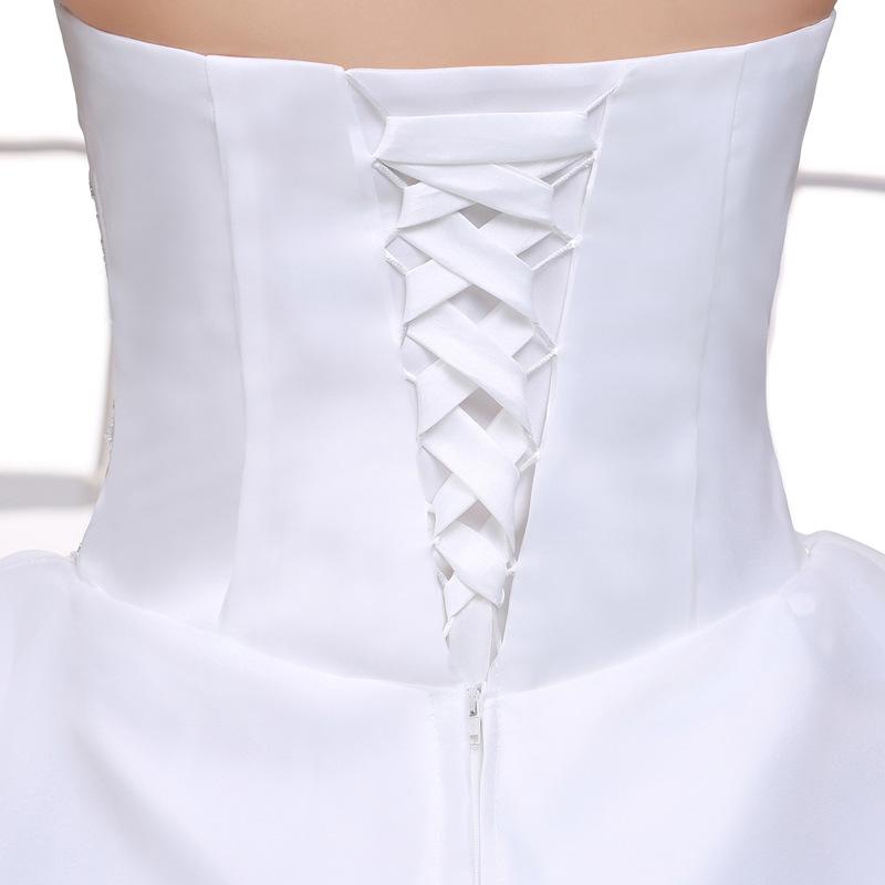 Свадебное платье белое Qidi Bride корейский стиль модный бандажный топ-труба новое фотостудия простое свадебное платье Юджин