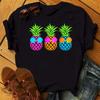 Maycaur Tee Women T-shirt Summer Short Sleeve Avocado Print Clothes Fashion  Cartoon Fruit Graphic T Shirt Kawai Female Tops TEE