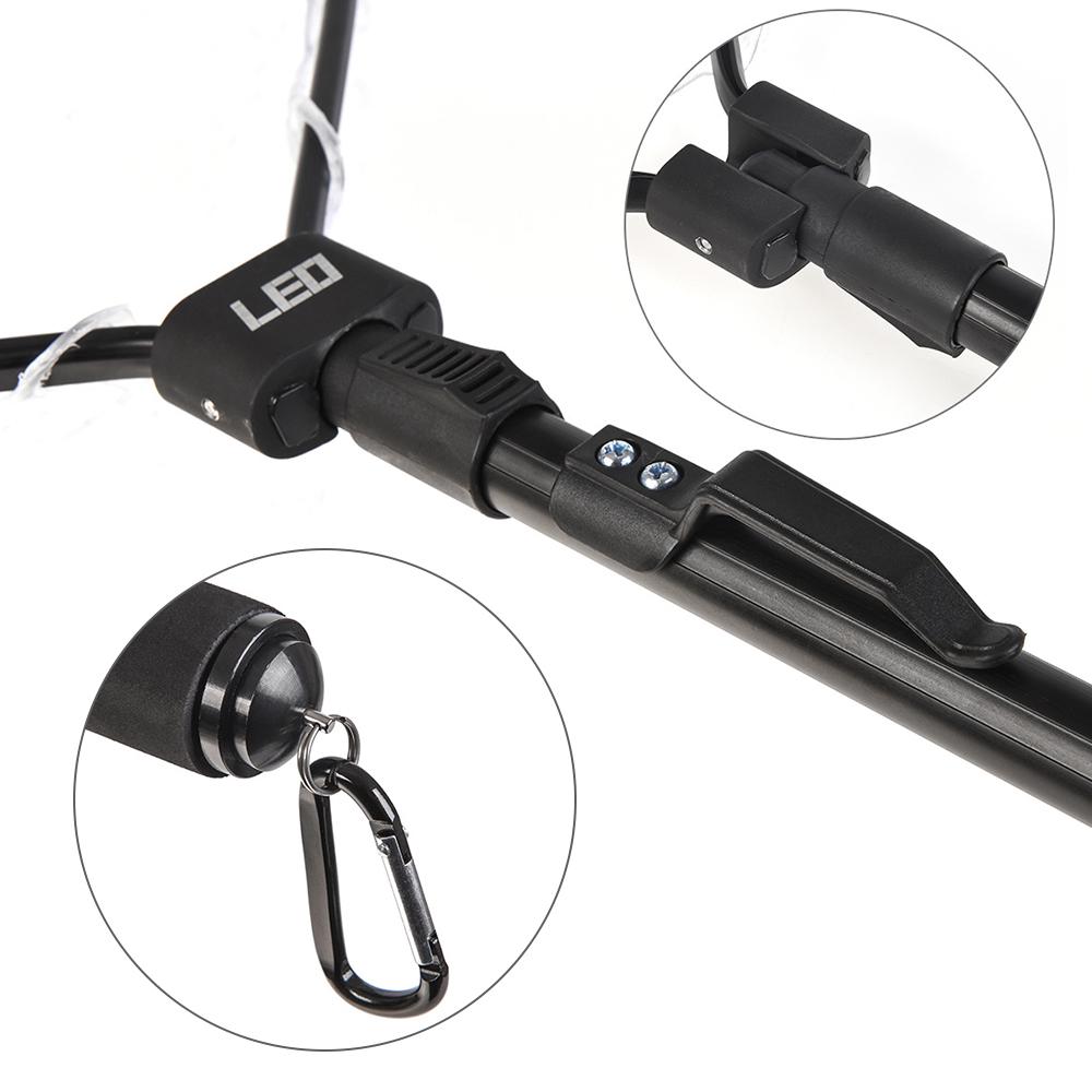 Складная рыболовная сеть из алюминиевого сплава, складная подсак для рыбы с карабиновым зажимом для рыбы