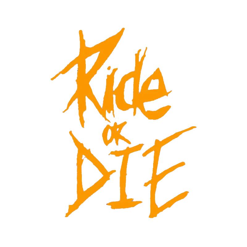 Мотоциклетная наклейка RIDE OR DIE Наклейки на шлем Наклейки для тюнинга автомобиля Креативные наклейки для декора кузова Водонепроницаемая наклейка на бампер