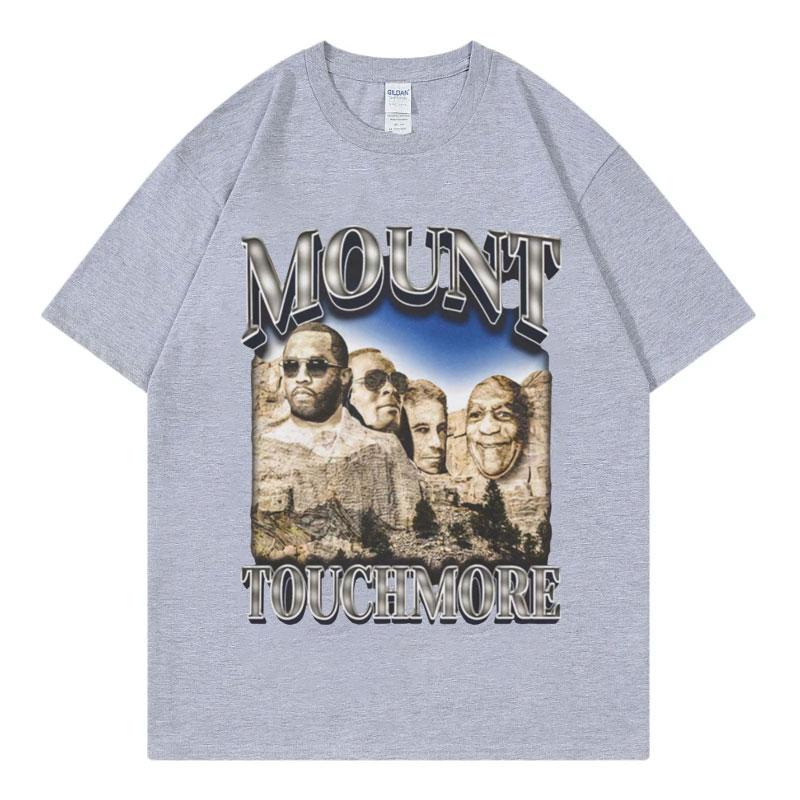2026 Новая смешная футболка P Diddy Mount Touchmore Хип-хоп Винтажная одежда Футболка с коротким рукавом Мужская мода Оверсайз футболки