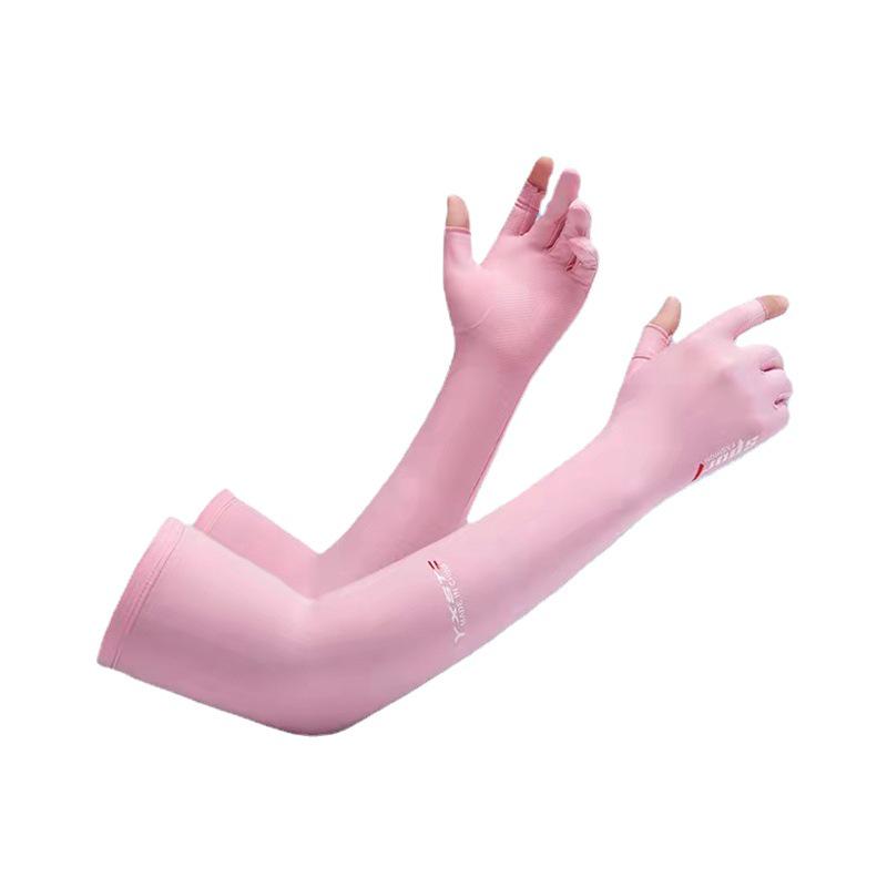 Унисекс Рукава из ледяного шелка для защиты от солнца на весну/лето – Дышащие, конструкция без двух пальцев для вождения и езды