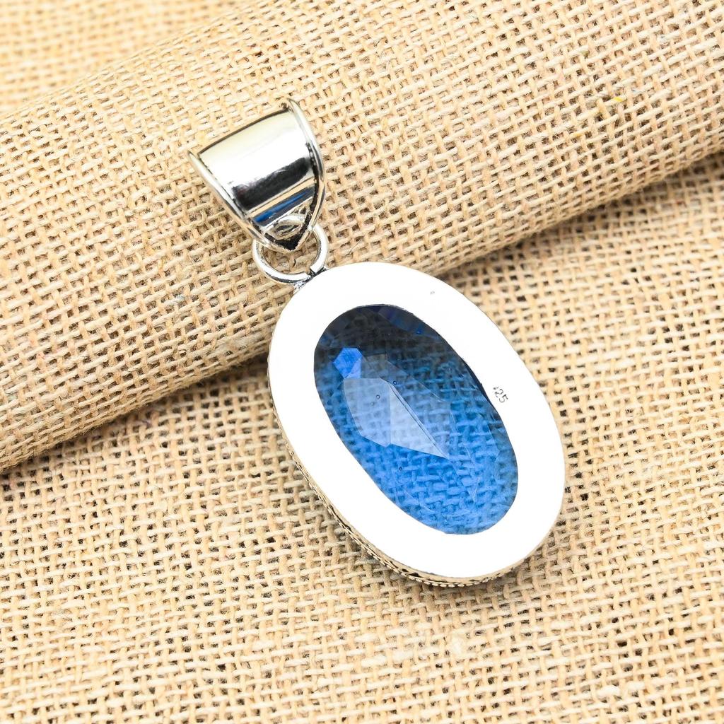 Великолепный танзанит, ювелирные изделия из стерлингового серебра 925 пробы, подвеска ручной работы для нее