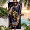 Пляжное полотенце Leeds United Football Мягкое из микрофибры Летнее полотенце Быстросохнущее Впитывающее полотенце для пляжа Бассейна Путешествий