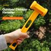 Camping Tent Stake Mallet Heavy Duty Tent Stakes Peg Mallet with Puller Hook Multi-purpose Plastic Hammer for Backpacking Camping Hiking Outdoor