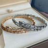 Snake Bone Zircon Bracelet Women's Fashion Narrow Edition Serpentine Opening Bracelet