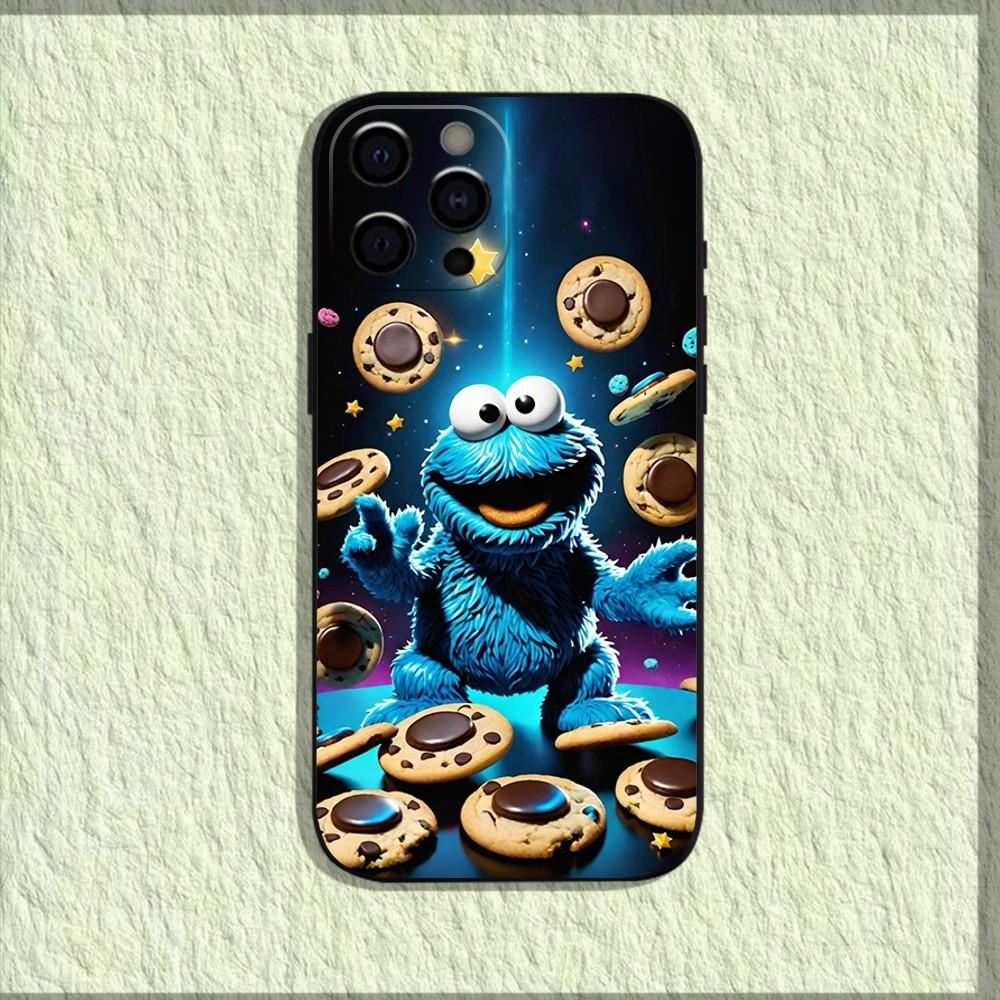 Funny C-Cookie-M-Monster Phone Case For iPhone 16,15,14,13,12,11,Pro,X,XS,Max,XR,Plus,Mini Soft Black Cover