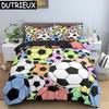 3D Football Duvet Cover Double Queen Full Bedding Set 23pcs Quilt Cover With Zipper Closure King Size Polyester Comforter Cover