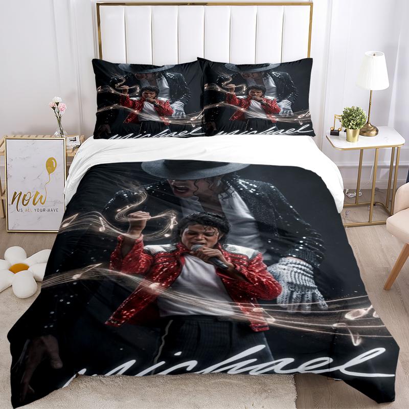 3Pcs Michael Jackson Performance Bedding Sets For All Sizes New 3D Printed Bed Cover Comforter Duvet Cover Pillowcase Bedroom Decoration