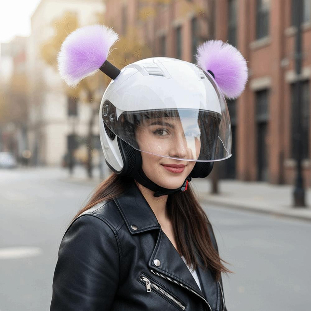2Pcs/Set Removable Motorcycle Helmet Bun Head for Moto Cycling Skiing